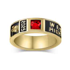 Anillo de Graduación Universitario Personalizado BOJ School Ring 051, Anillo de Colegio Secundario para Ella, con Piedra de Nacimiento, Plata 925, ¡Oferta! - Product Image 5