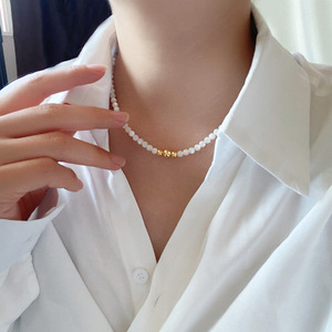 Collier long en perles de haute qualité, version coréenne, accessoires simples et polyvalents pour la vente en gros, collier simple et polyvalent pour - Product Image 2