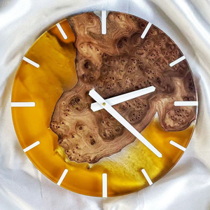 Decorative Silent Needle Hanging Resin Wall <b>Clock</b> for Home Decor Wall Resin Wood <b>Clock</b> Indoor <b>Office</b> Wooden Wall <b>Clock</b> - Product Image 2