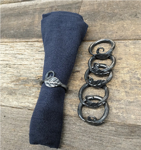 Premium Quality <b>Circle</b> Metal Napkin <b>Ring</b> Leaf Crafts Handicrafts Perfect for every place like home and hotels - Product Image 5