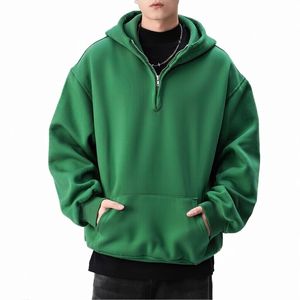 เสื้อฮู้ดดี้ผ้าฝ้ายทรงลำลองแบบสวมใส่สบาย พิมพ์ลายตามสั่ง ผลิตแบบ OEM สไตล์สตรีทแวร์ สำหรับขายส่ง - Product Image 4