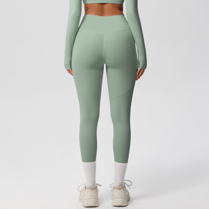 Conjuntos Deportivos para Mujer, Leggings de Yoga de Cintura Alta con Bolsillos, Pantalones Deportivos con Parches - Product Image 1