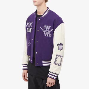 Custom Vintage Purple Varsity <b>Jacket</b> Unisex Embroidery Letterman <b>Jacket</b> High Quality Streetwear <b>Baseball</b> <b>Bomber</b> <b>Jacket</b> Men - Product Image 2