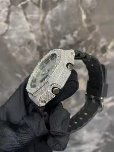 Montre personnalisée Frozen Luxe GA2100, boîtier en acier inoxydable, look diamant cristal, style streetwear, montre-bracelet de créateur - Product Image 4