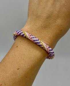 Iridescent Seed Bead Crochet Charm <b>Bracelet</b> Handmade Seawater Pearl Beaded <b>Stretch</b> Jewelry Colorful Luxury Design Custom Gift - Product Image 4