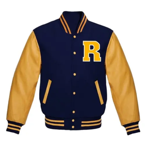 Custom <b>Leather</b> Sleeve Varsity <b>Jacket</b> With Chenille Team Patches Premium Embroidered Letterman <b>Jacket</b> With Player Name And Number - Product Image 2