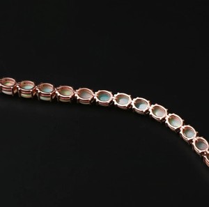 Ethiopian <b>Opal</b> Stone <b>Bracelet</b> 925 Sterling Silver Fire <b>Opal</b> Gemstone Tennis <b>Bracelet</b> Fine Jewelry for Women - Product Image 2
