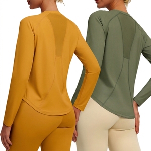 Top Deportivo de Lyocell, Spandex y Poliéster, Transpirable, de Secado Rápido, Blusa de Yoga de Color Sólido, Camiseta Profesional para Entrenamiento - Product Image 6