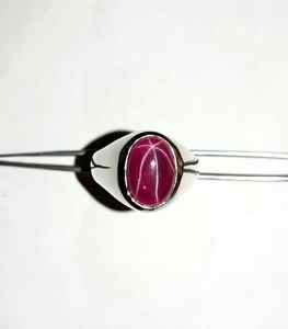 Anillo de rubí rojo para hombre, plata de ley 925, anillo de sello hecho a mano, rubí estrella, piedra de nacimiento, regalo de joyería para hombre - Product Image 6