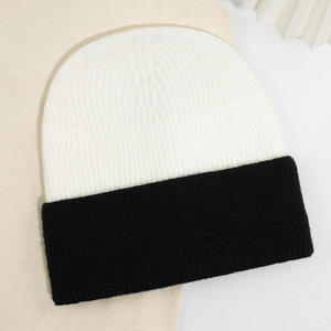 Gorro de Invierno de Dos Tonos con Logotipo Personalizado al por Mayor, Gorro de Punto Cálido y Holgado para Hombre y Mujer, OEM ODM - Product Image 3