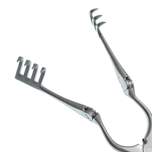 เครื่องมือผ่าตัดแบบมือถือ Weitlaner Beckman Retractor ขนาด 6 1/2 นิ้ว ชนิดคม ติดตัวเองได้ ทำจากสแตนเลส - Product Image 4