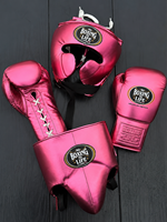 Nouveaux gants de boxe en cuir premium No Boxing No Life, protège-tête professionnel pour l'entraînement et la compétition, et protège-glandes.