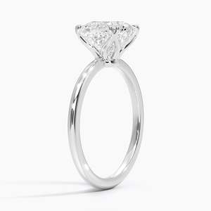 Minimalist Solitaire Ring with Polished 14K Yellow Gold Finish - Product Image 4