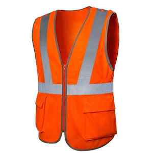 Chaleco de Seguridad de Alta Visibilidad para Verano, ANSI Clase 2, Impermeable, con LED Intermitente, de Nailon y Lona, para Trabajo al Aire Libre, Talla XXL, Precio Razonable - Product Image 1