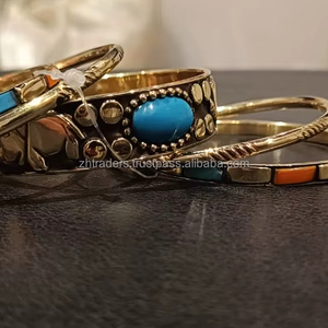 Timeless Gleam Eco-friendly Brass Cuff Bracelet Set Hecho a mano Ajustable Lujo Estilo moderno Personalización Joyería de moda para - Product Image 1