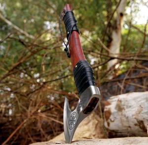 STEEL CRAFT INTERNATIONAL Hand-Forged Carbon Steel Flat Personalized Viking <b>Axe</b> 20" Full Tang Ash Wood <b>Handle</b> DIY Grade ODM 1 - Product Image 4