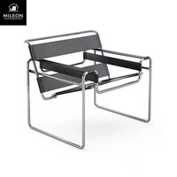 Fauteuil de salon design nordique, moderne et minimaliste, en cuir créatif, chaise individuelle pour salon et chambre, chaise photo populaire