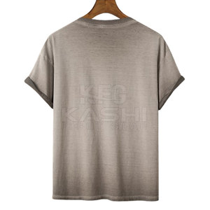 T-shirt léger et respirant en toile lavée à épaules tombantes pour homme, coupe oversize, idéal pour le quotidien, la gym, l'entraînement et les activités sportives, motif - Product Image 2