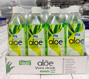 Tan Do brand Aloe vera drink for health 500ml Fresh Aloe Vera Fruity Flavors Puree PET <b>Bottle</b> - Product Image 6