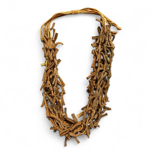 Collar Bohemio Colorido para Compromiso, Chapado en Oro para Mujer, Cuentas de Tela, Imitación de Perlas en Forma de Bola, Ecológico y Hecho a Mano - Product Image 3
