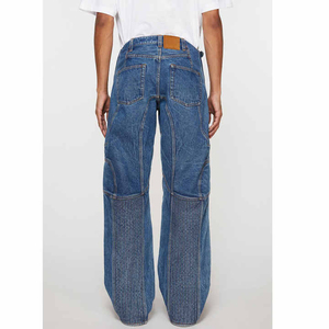 Jeans para Hombre de Alta Calidad, Fabricantes Personalizados, Corte Holgado, Estilo Biker, Pantalones Cargo, Jeans Anchos, Servicio OEM - Product Image 2