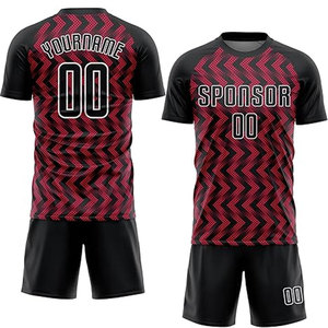 Tenues de football OEM personnalisées, kits d'uniformes de football pour adultes, tailles plus grandes, unisexes, respirants, impression par transfert thermique - Product Image 2