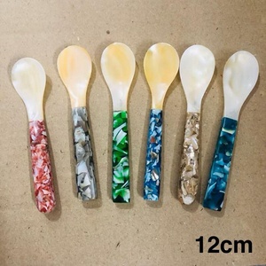 Juego de Cuchara y Tenedor de Concha Marina Hechos a Mano, Diseño Zen Asiático, Ecológico, Ligero, Duradero, Novedoso y Creativo, Vajilla para Negocios - Product Image 5