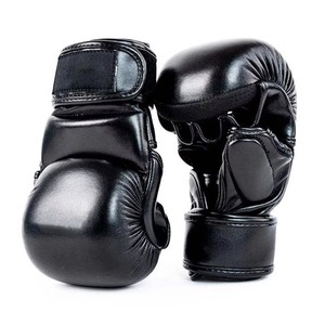 Gants de combat en cuir MMA Shooter Sanda avec poignées, imperméables, logo et couleur personnalisés, unisexe, cuir PU de qualité supérieure - Product Image 6