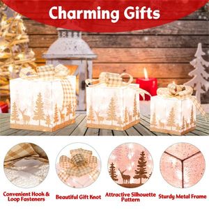 Set di 3 Scatole Regalo Luminose per Decorazioni Natalizie e Feste - Product Image 5