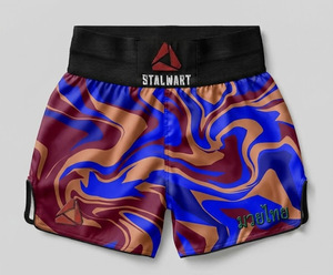กางเกงมวย MMA สีแดงลายปลาคาร์ฟ โพลีเอสเตอร์ทนทาน อุปกรณ์ฝึกซ้อมทุกฤดูกาล - Product Image 2