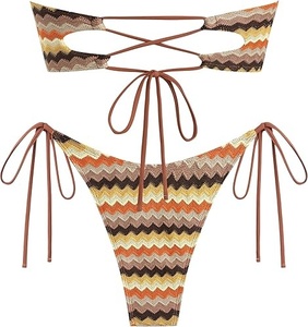 Ensemble de lingerie sexy pour femmes, soutien-gorge et bikini en dentelle, effet push-up - Product Image 5