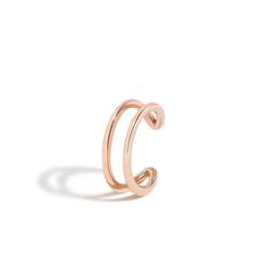 Aro Doble para Oreja, Diseño Simple y Liso, Abierto, Sin Necesidad de Perforación, Pieza Única Apilable, Oro Sólido de 14k y 18k para Mujer - Product Image 5