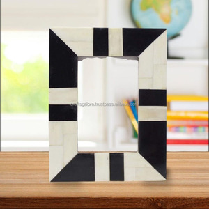 Marco de fotos de MDF con incrustaciones de hueso exquisito moderno Diseños hechos a mano elegantes Madera ecológica con técnica pulida - Product Image 3