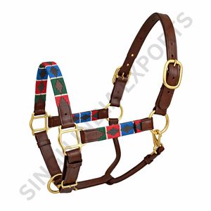 หนังโปโลเชือกแขวนคอม้าแบบปรับได้ดีไซน์แบบเกลียวที่ทำด้วยมืออย่างดีฮาร์ดแวร์ทองเหลืองแข็งแรงอุปกรณ์ขี่ม้าที่ทนทาน - Product Image 2