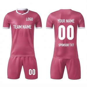 Maillots de football personnalisés 100% polyester, imprimés par transfert thermique, uniformes de football unisexes, ensemble de vêtements d'équipe imprimés numériquement - Product Image 1