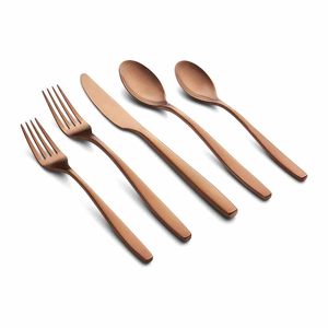 Premium 5 Pcs Stainless Steel Flatware Set Mirror Polish Knife Fork <b>Spoon</b> Western Style Cutlery for Dining At Cheap Price - Product Image 2