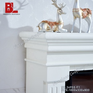 Chimenea Eléctrica Moderna Independiente de Madera con Repisa, Chimenea de Propano con LED <span class=keywords><strong>para</strong></span> <span class=keywords><strong>Sala</strong></span> de Estar, Decorativa - Product Image 4