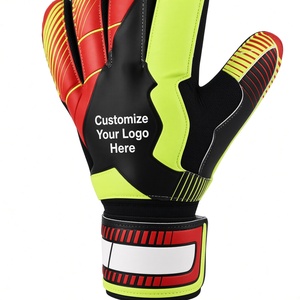 Professional Goalkeeper Gloves Negative Cut Sublimation Print PU Leather Full <b>Finger</b> Non Slip Breathable Adjustable Wrist <b>Strap</b> - Product Image 3