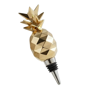Tapón de Botella de Piña de Acero Inoxidable, Tapón de Botella de Cerveza, Vino y Champán de Metal Dorado, Estilo Personalizado - Product Image 5