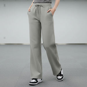 Best-Selling Polyester/Cotton 300g Fleece Heavyweight Women's Sweatpants Flat Front Lace Winter Casual Trousers <b>Pants</b> - Product Image 4