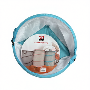 Panier à linge pliable en tissu durable, solution de rangement pratique et peu encombrante pour les vêtements, design en maille fine - Product Image 3