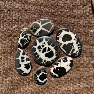 Wholesale Hot Selling Quality Natural Loose Gemstones Black Septarian Cabochon <b>Round</b>/Oval/<b>Cushion</b>/Marquise Shapes Jewelry Making - Product Image 3