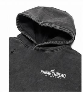 Sudadera con capucha para hombre personalizada, estilo Stone Washed, unisex, de moda para exteriores, con logotipo y diseño OEM, con pedrería, superventas - Product Image 3