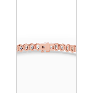 สร้อยข้อมือเพชรทรงรีเพาะเลี้ยงในห้องปฏิบัติการ |   ทอง 18K ขนาด 7 นิ้ว เครื่องประดับหรูหรา |   สร้อยข้อมือวันครบรอบแต่งงานสุดหรูสำหรับผู้หญิง - Product Image 2