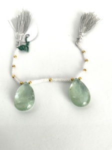 พลอยอะความารีนทรงลูกแพร์คู่ธรรมชาติสำหรับทำเครื่องประดับชั้นดี - Product Image 5