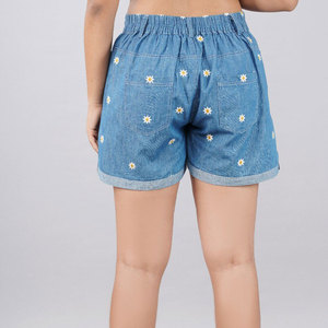 Shorts de Mezclilla para Mujer, Estilo Minimalista, Moda Urbana, con Detalle de Impresión Láser, para el Verano - Product Image 5
