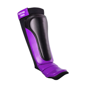 Nouveaux protège-tibias en cuir de vachette de qualité supérieure, résistants, imperméables, respirants, légers, avec logo personnalisé, compression, boxe, MMA, Muay Thai - Product Image 1