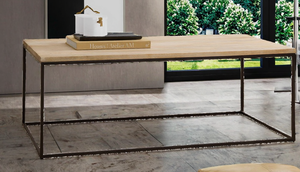 Mesa de Centro Rectangular Moderna Estilo Indio Ajustable de 110x60x40CM, Madera y Metal, para Hogar y Oficina, Muebles de Sala de Estar, Precio al por Mayor - Product Image 3