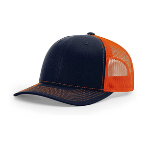 Gorra Trucker Unisex de Malla Transpirable de 5 Paneles, Impermeable, Talla Ajustable, con Bloques de Color Gris y Naranja, Estilo Casual para Primavera y Verano - Product Image 4