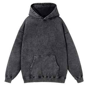 Wholesale Unisex High Quality Plain Blank 100% Cotton Vintage Acid Wash Hoodies Essential Hoodies Manufacturers Clothes - Product Image 5